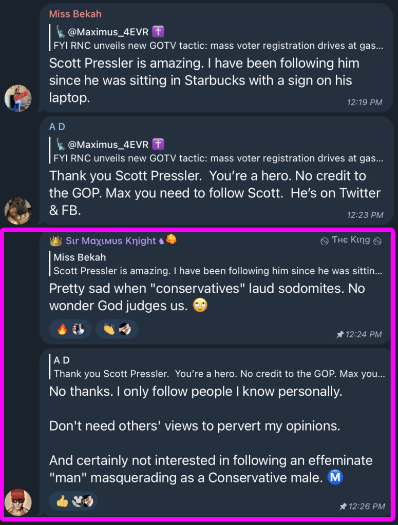 "Max" on Scott Presler